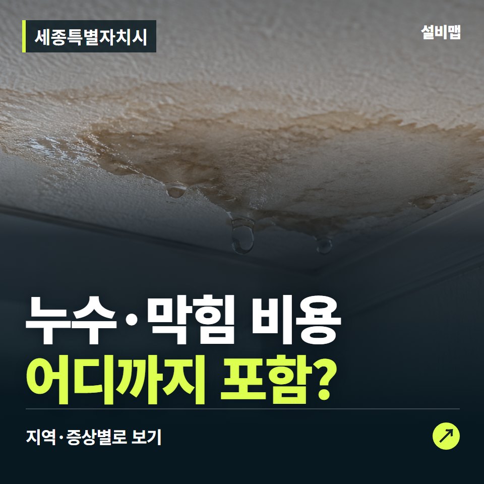 세종 하수구막힘·누수 — 증상과 비용 안내 이미지