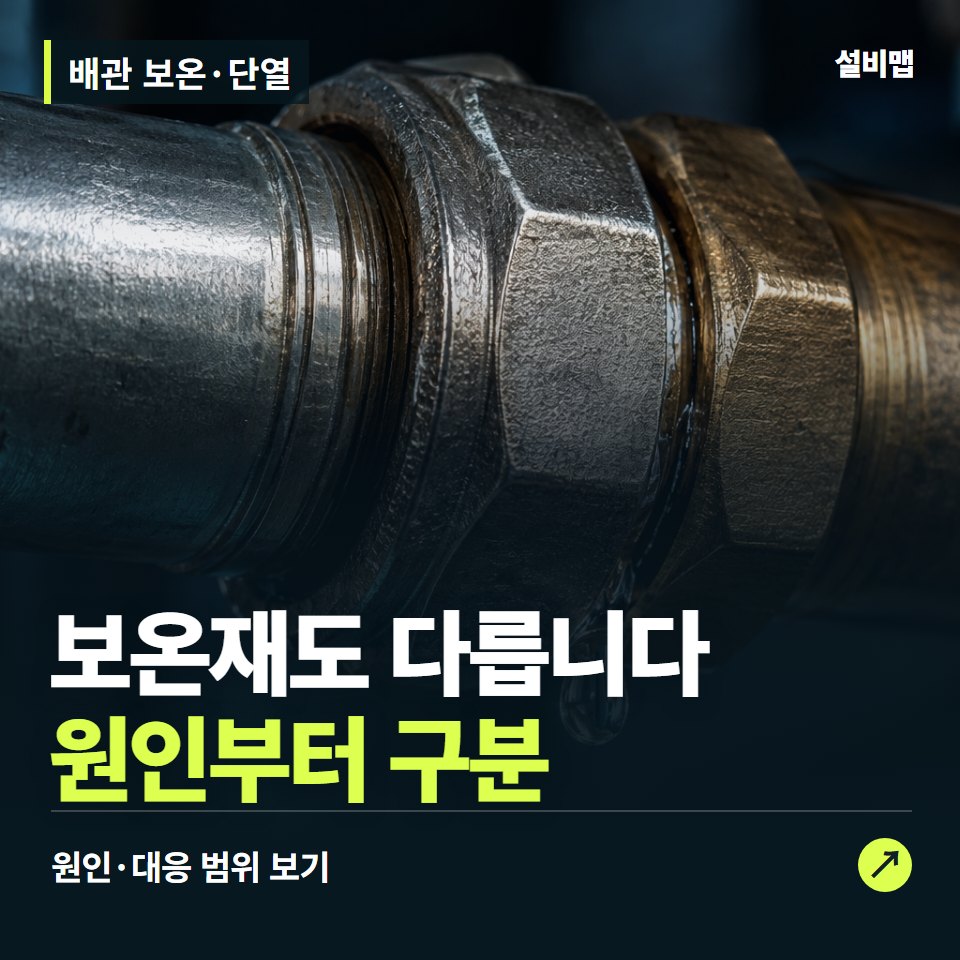 배관 보온·단열, 아무 보온재나 감으면 될까? — 증상과 비용 안내 이미지