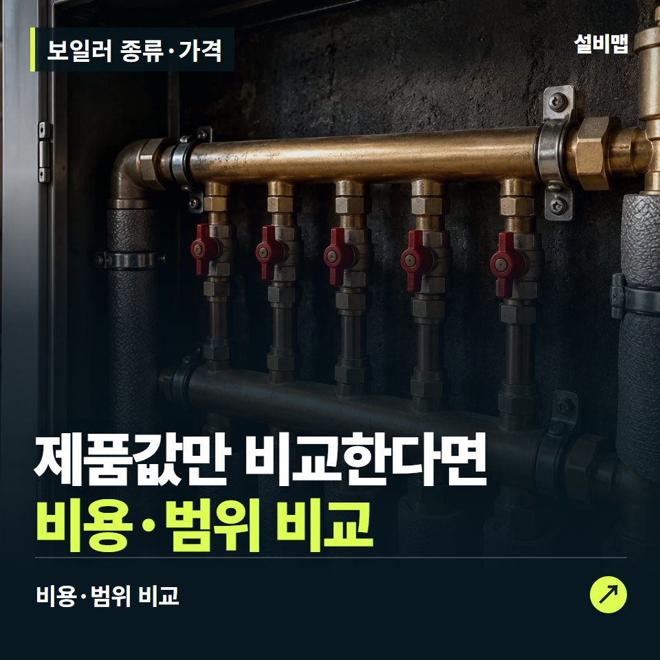 보일러 종류·가격, 가격표만 보고 고르기 전에 볼 조건 — 증상과 비용 안내 이미지