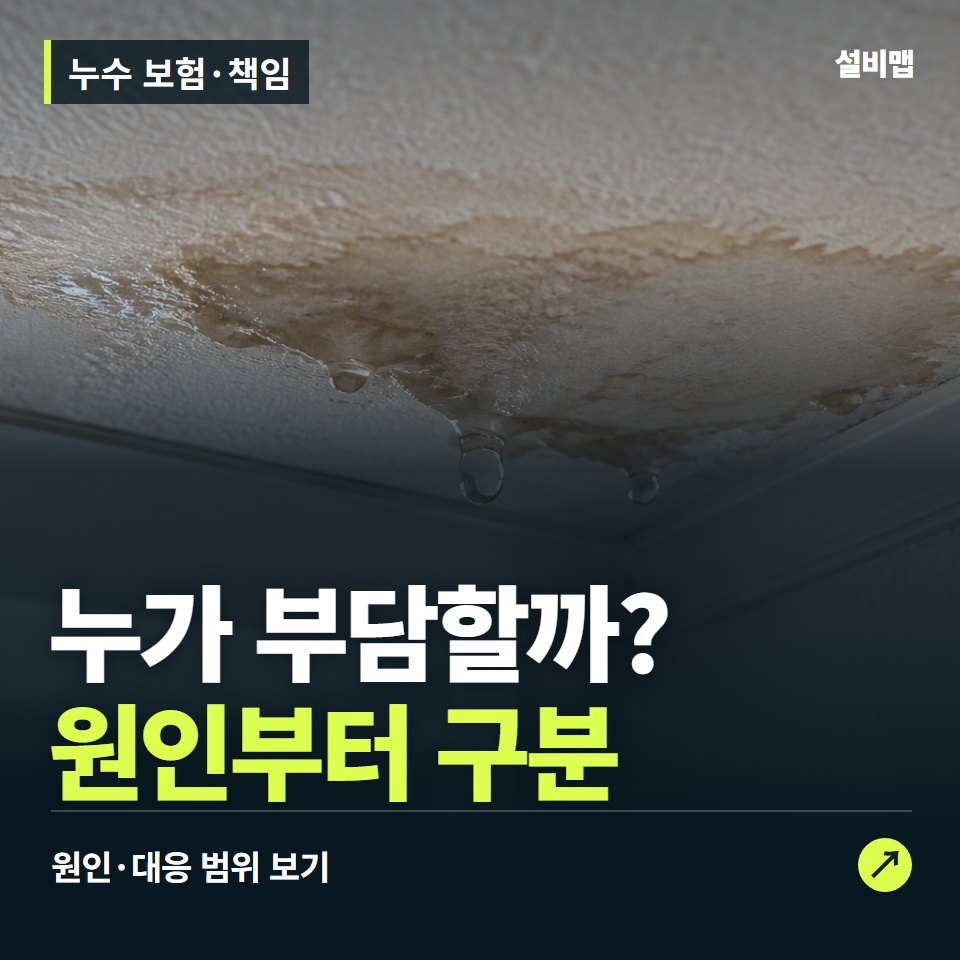 누수 보험·책임, 누가 부담할까? 원인·보험 자료부터 — 증상과 비용 안내 이미지