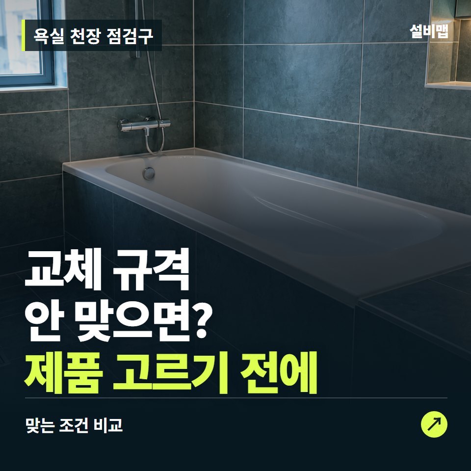 욕실 천장 점검구, 천장 재질부터 맞춰야 할 교체 조건 — 증상과 비용 안내 이미지