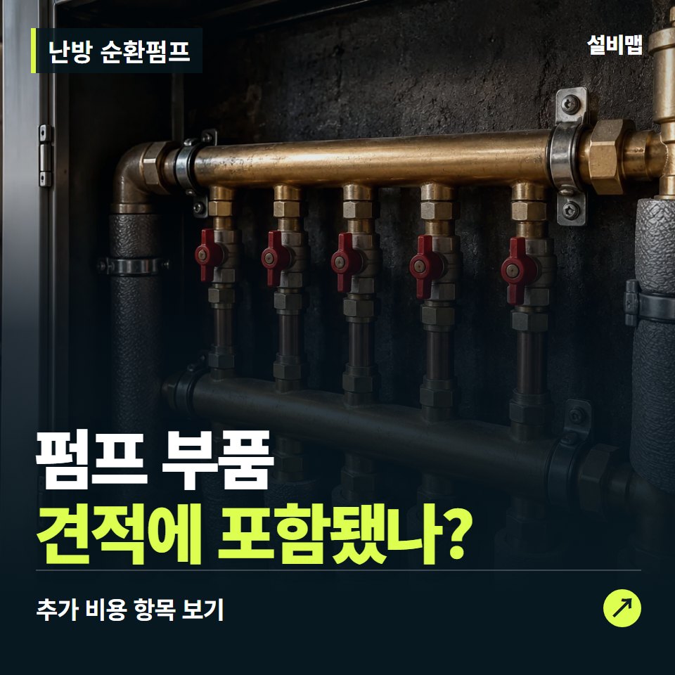 난방 순환펌프 비용, 펌프 부품만 들어간 견적인가요? — 증상과 비용 안내 이미지
