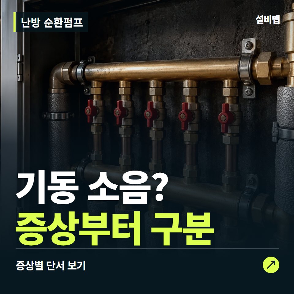 난방 순환펌프, 기동 소음? 원인부터 단정하기 전에 — 증상과 비용 안내 이미지