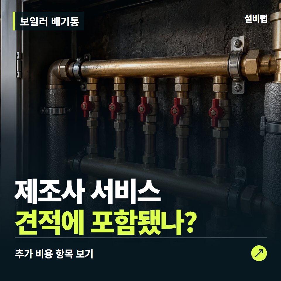 보일러 배기통 비용, 제조사 서비스만 들어간 견적인가요? — 증상과 비용 안내 이미지