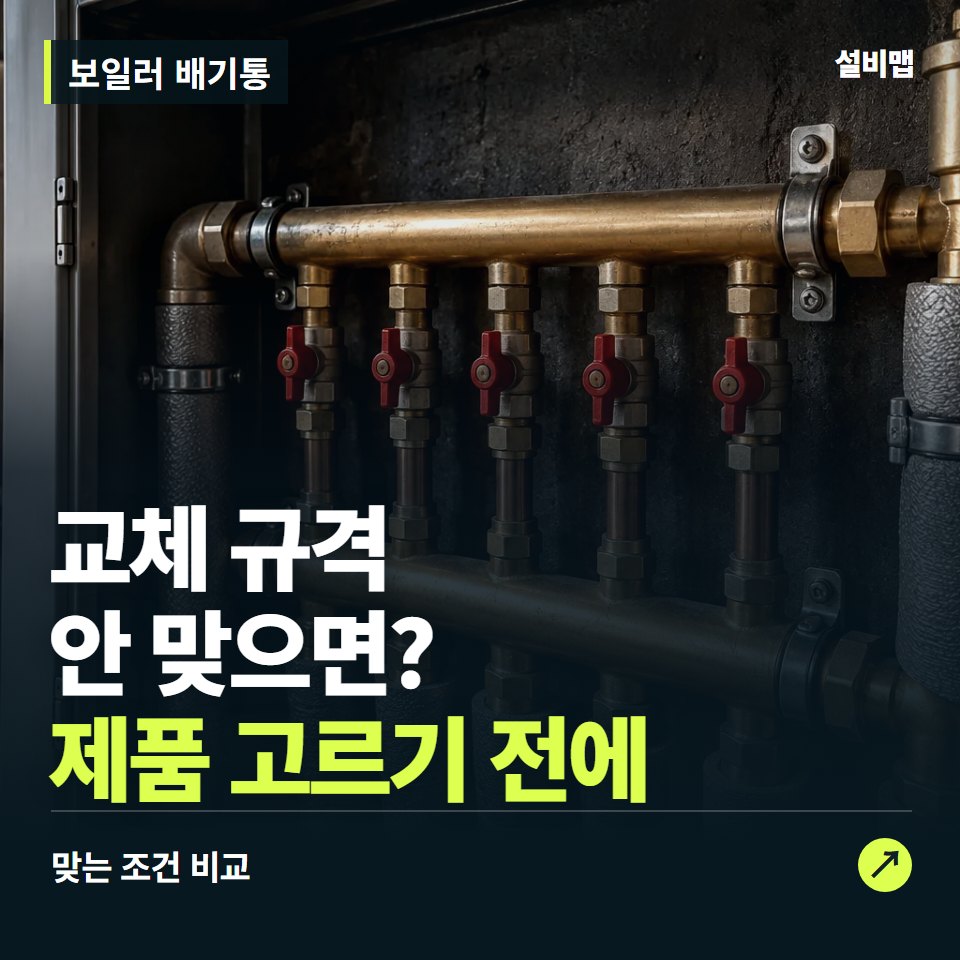 보일러 배기통, 보일러 모델부터 맞춰야 할 교체 조건 — 증상과 비용 안내 이미지