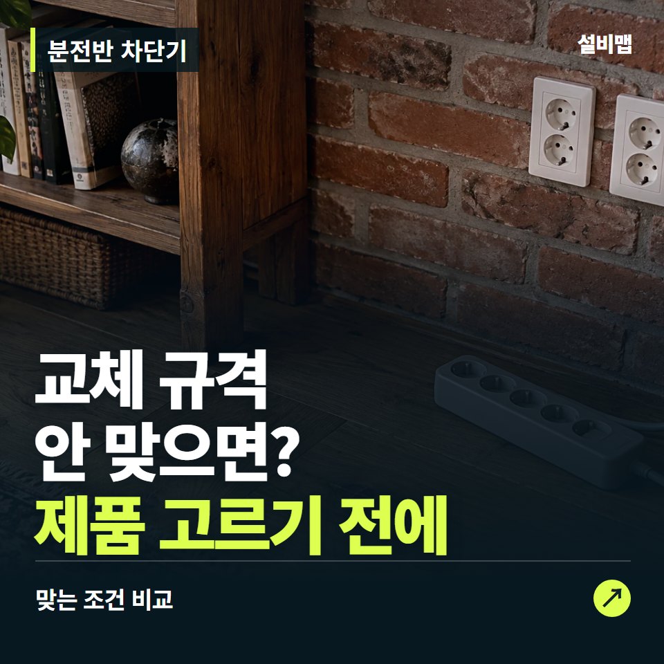 분전반 차단기, 분전반 위치부터 맞춰야 할 교체 조건 — 증상과 비용 안내 이미지