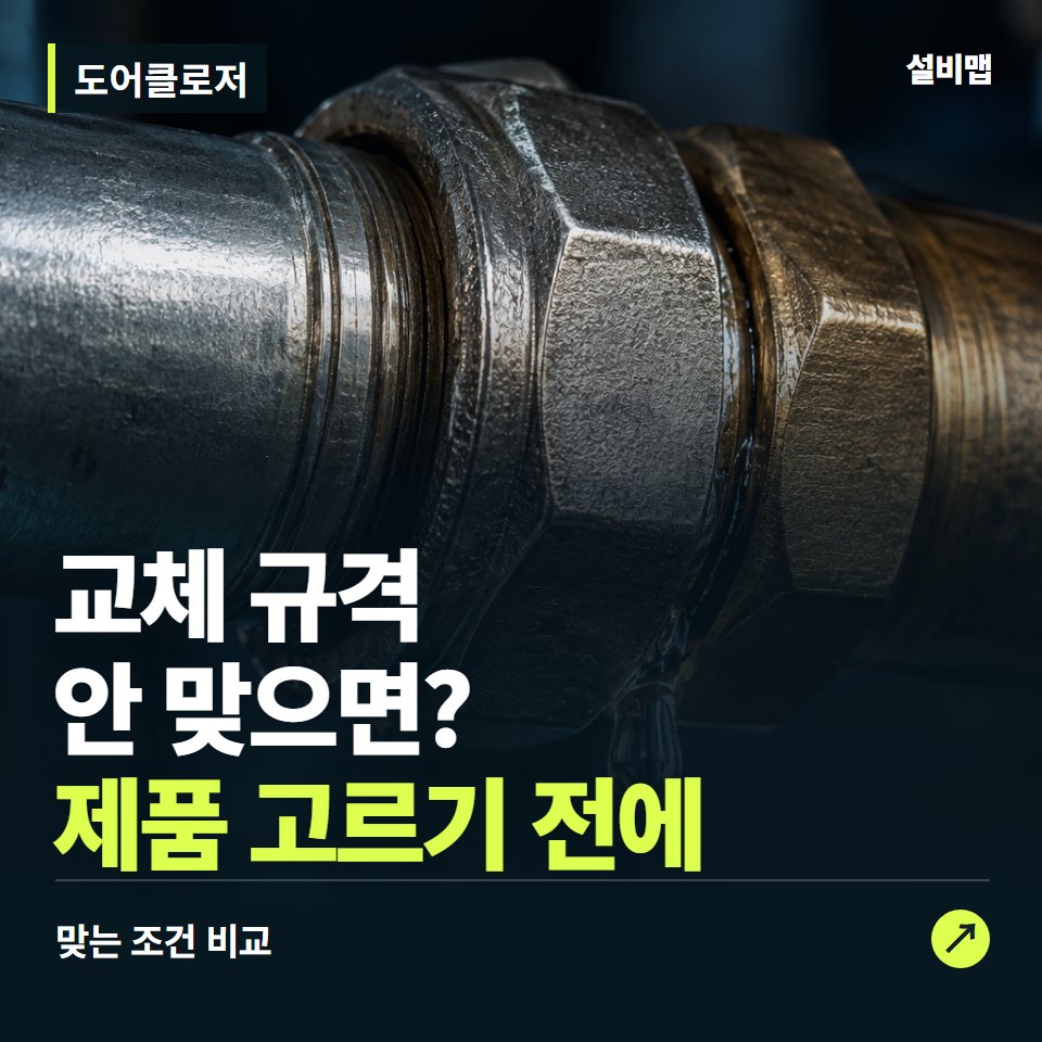 도어클로저, 문 재질부터 맞춰야 할 교체 조건 — 증상과 비용 안내 이미지
