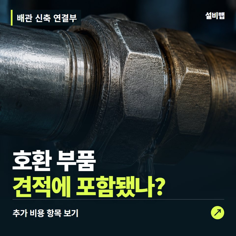 배관 신축 연결부 비용, 호환 부품만 들어간 견적인가요? — 증상과 비용 안내 이미지