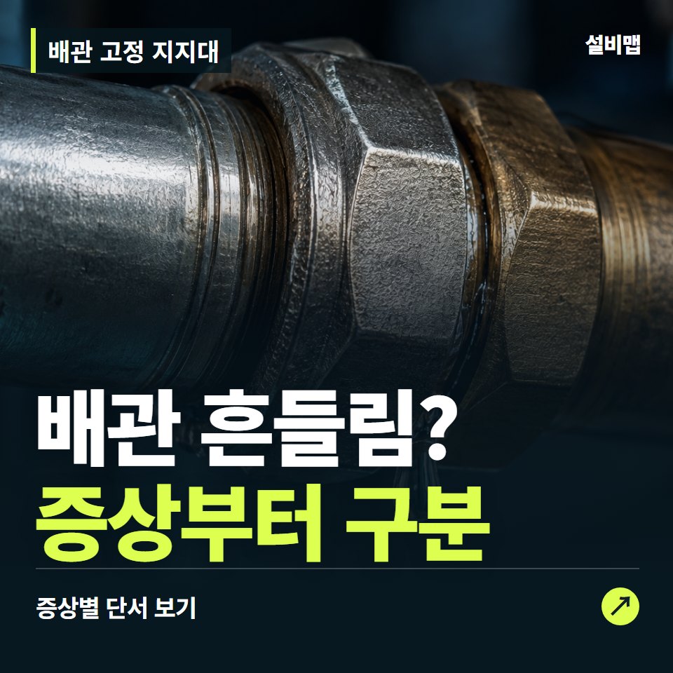 배관 고정 지지대, 배관 흔들림? 원인부터 단정하기 전에 — 증상과 비용 안내 이미지