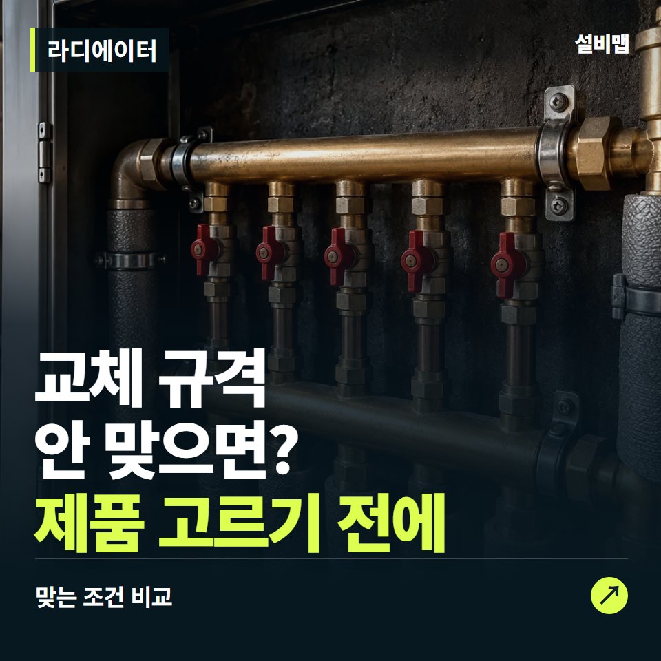 라디에이터, 설치 위치부터 맞춰야 할 교체 조건 — 증상과 비용 안내 이미지
