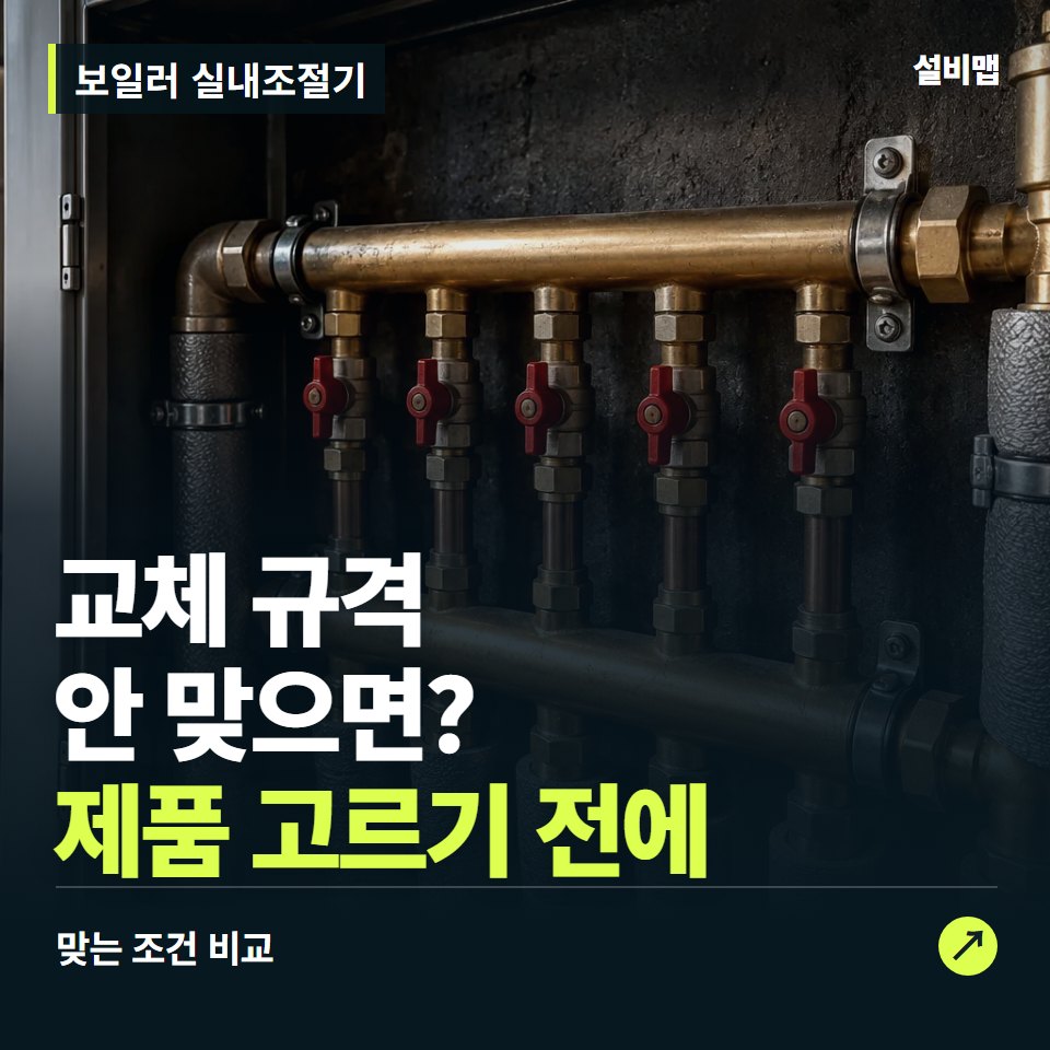 보일러 실내조절기, 보일러 모델부터 맞춰야 할 교체 조건 — 증상과 비용 안내 이미지