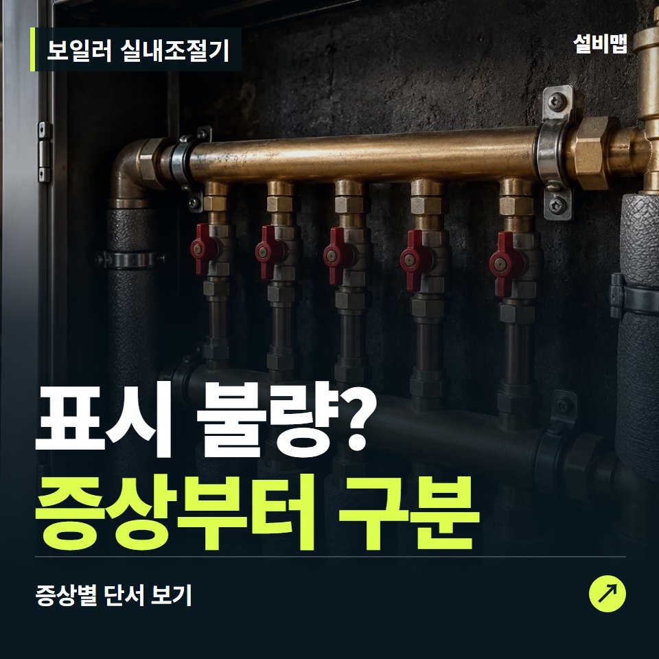보일러 실내조절기, 표시 불량? 원인부터 단정하기 전에 — 증상과 비용 안내 이미지