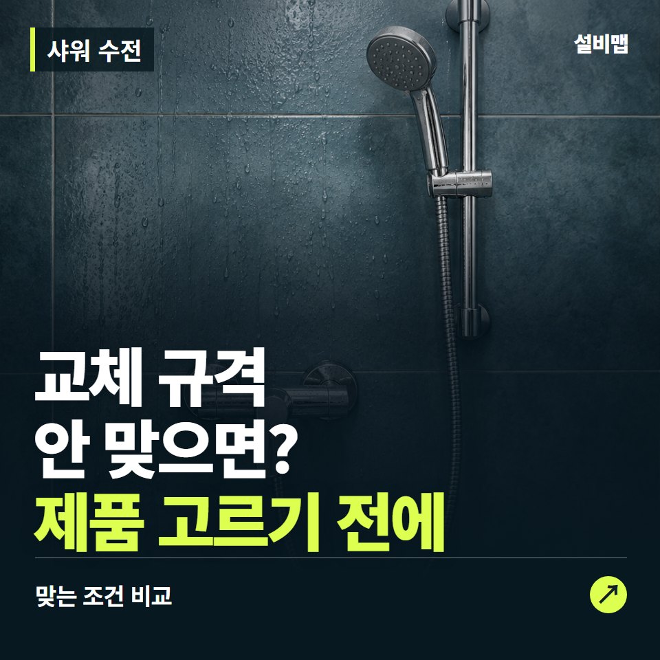 샤워 수전, 벽 배관 간격부터 맞춰야 할 교체 조건 — 증상과 비용 안내 이미지