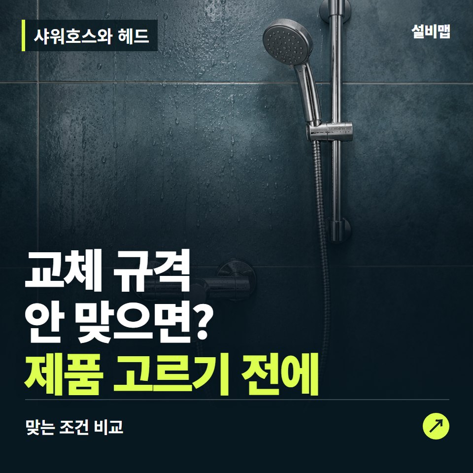 샤워호스와 헤드, 호스 길이부터 맞춰야 할 교체 조건 — 증상과 비용 안내 이미지