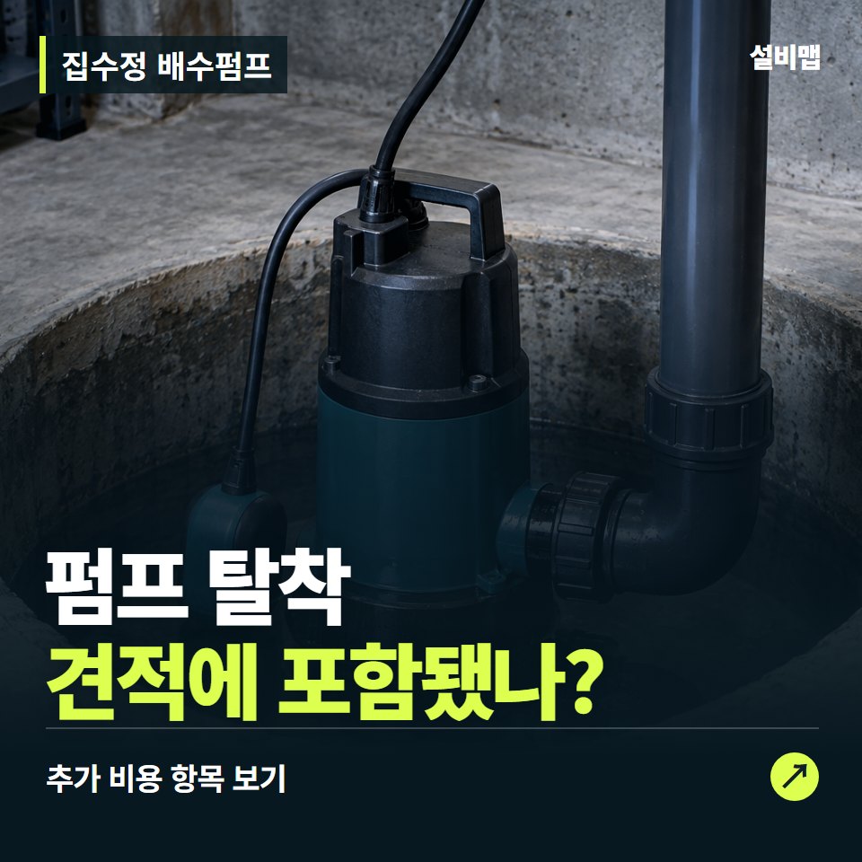 집수정 배수펌프 비용, 펌프 탈착만 들어간 견적인가요? — 증상과 비용 안내 이미지
